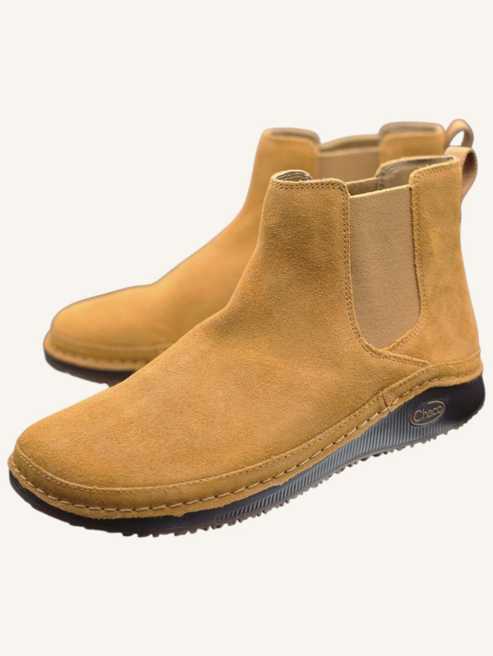 Chaco Paonia Waterproof Suede Chelsea Boots Caramel Brown 9 NWOT